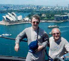 John Jones & John Spender "conquering" Sydney Harbour Bridge - February 2001