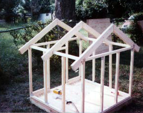 Roof Joist Fastened to Frame