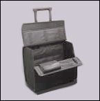Black pull-along grooming box with extendable handle - from Petcetera Etc. Sydney