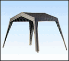 Coolaroo Gazebo - Accessories available include side panels and waterproof cover.