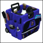 Grooming Tote Cart - An impressive 32 pockets! Folds flat & assembles in seconds. Retractable handle and wheels makes it easy to cart gear from point A to B.