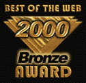 Best of the Web Bronze Award - August 14th, 2000