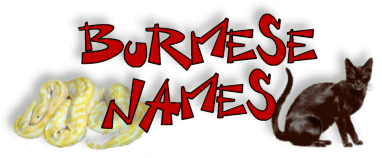 BURMESE NAMES
